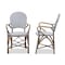 Baxton Studio Seva Beige and Red Bamboo Style Stackable Bistro Dining Chair, PK2 150-8987 - alternate 4